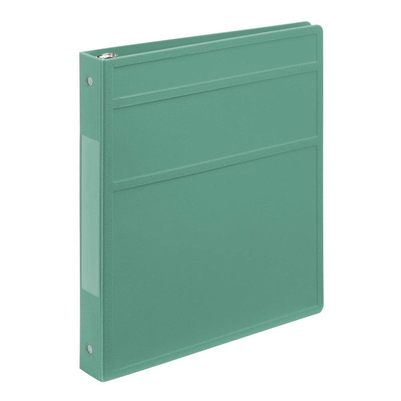 Carstens 1-Inch Heavy Duty 3-Ring Binder - Side Opening, Mint, Durable Plastic, Precision No-Gap Rings, Waterproof Cover, No Pockets, Holds 125 US Letter Sheets, BPA-Free, Made in USA (8707-3R) - Image 1